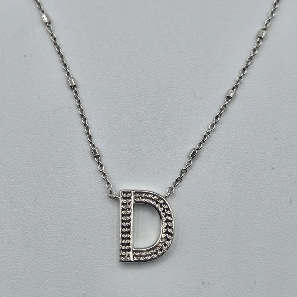 KENDRA SCOTT Initial D Rhodium Over Brass Necklace